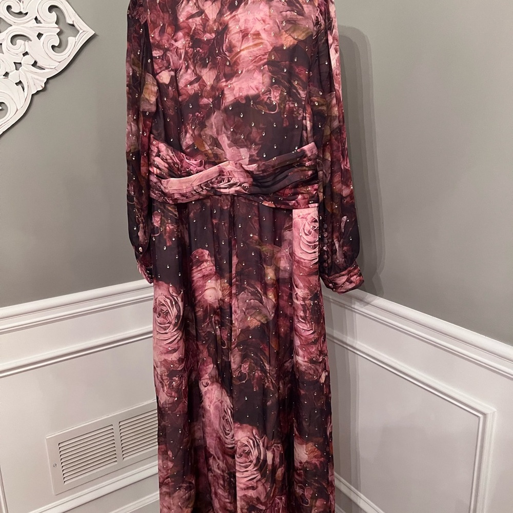 NEW Soft Surroundings Rina Silk Floral Maxi Dress Size 10P Retail $250 NWT - Picture 9 of 9